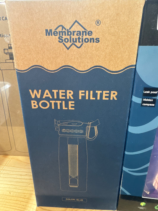 Membrane Solutions Water Filter Bottle, 0.1 Micron 4 stage BPA-Free