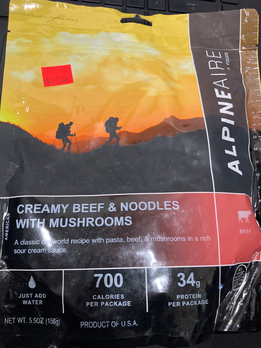 AlpineAire Creamy Beef & Noodles w/ Mushrooms